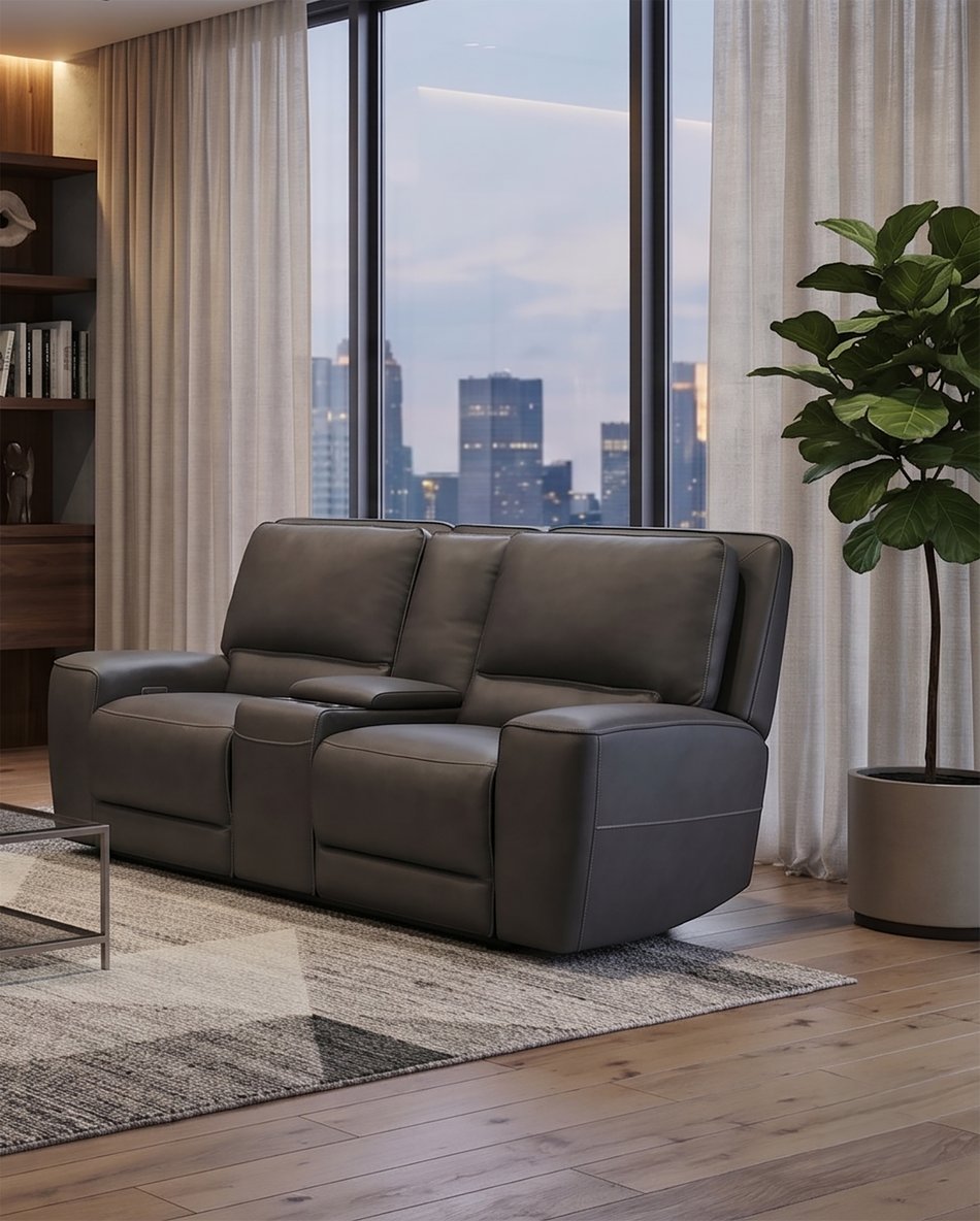 Power Loveseat With Console