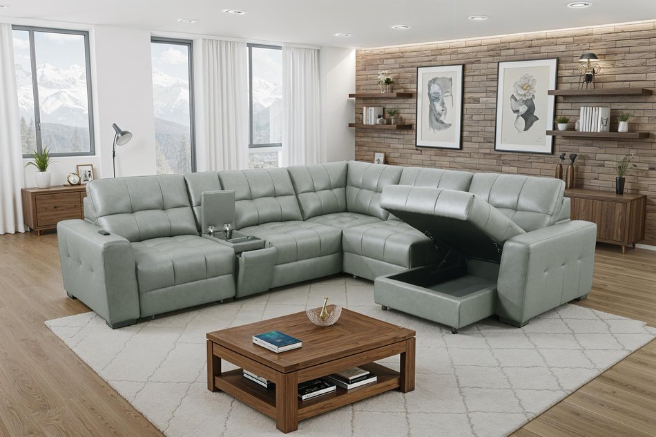 Stampede 6 Piece Power Recl Sectional