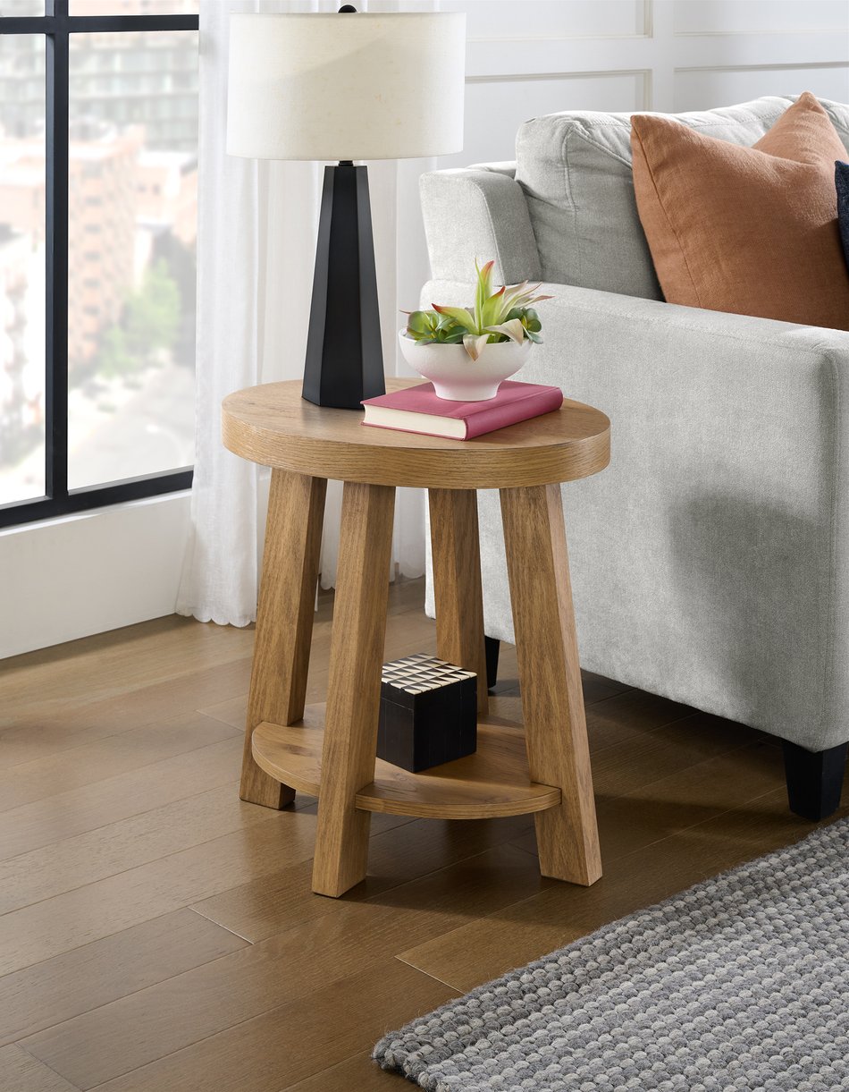 Boho Oval End Table