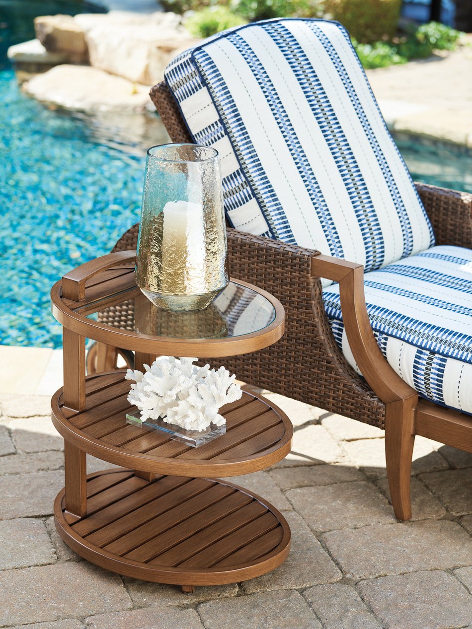 Harbor Isle Outdoor Three Tier Table