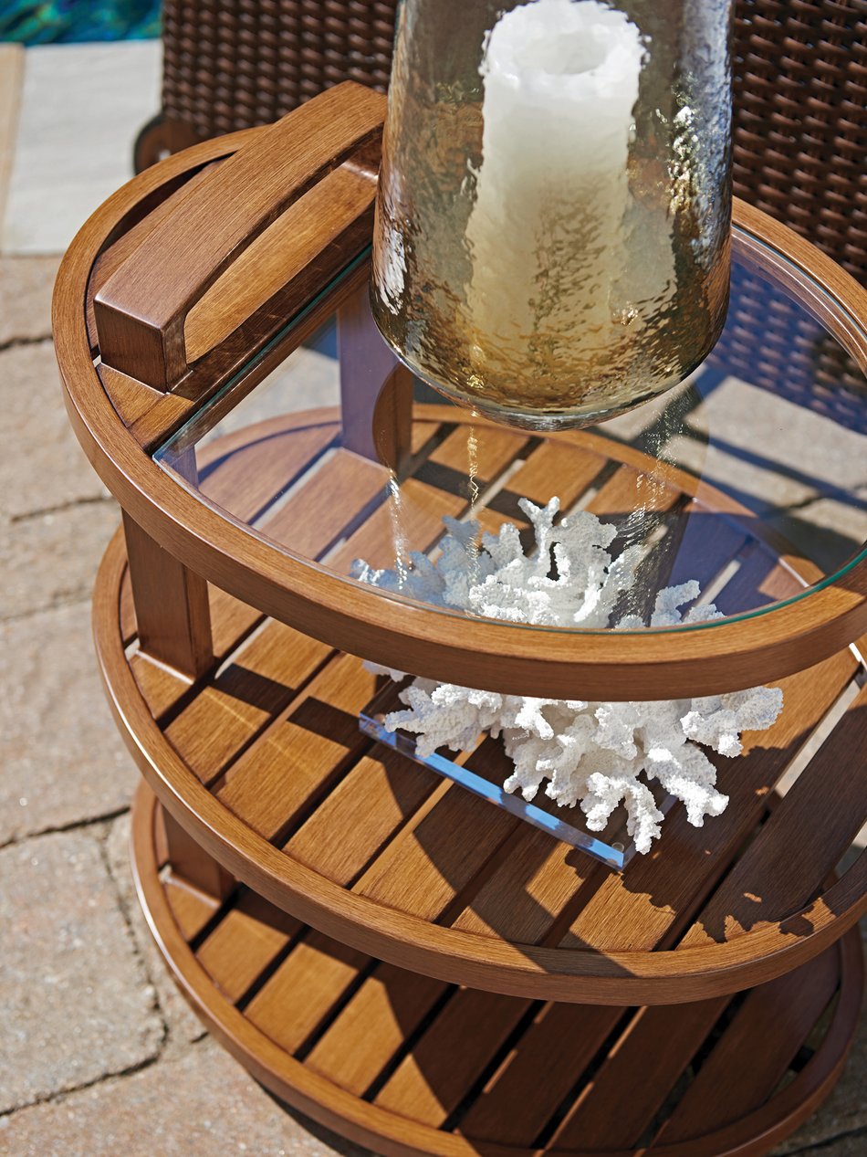 Harbor Isle Outdoor Three Tier Table