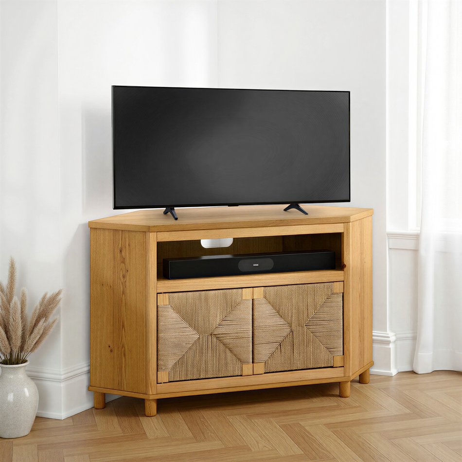 Seagrass Corner Cabinet