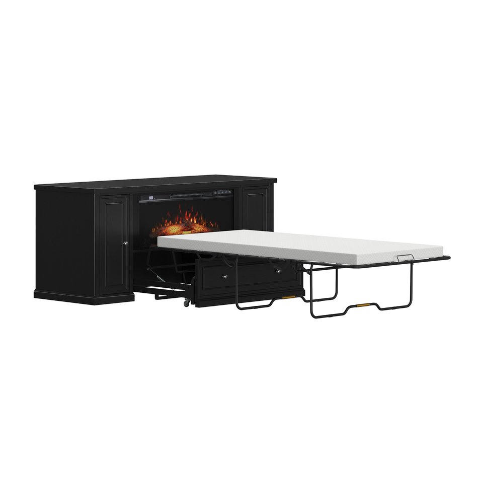 Soren Queen Fireplace Twin Sleeper