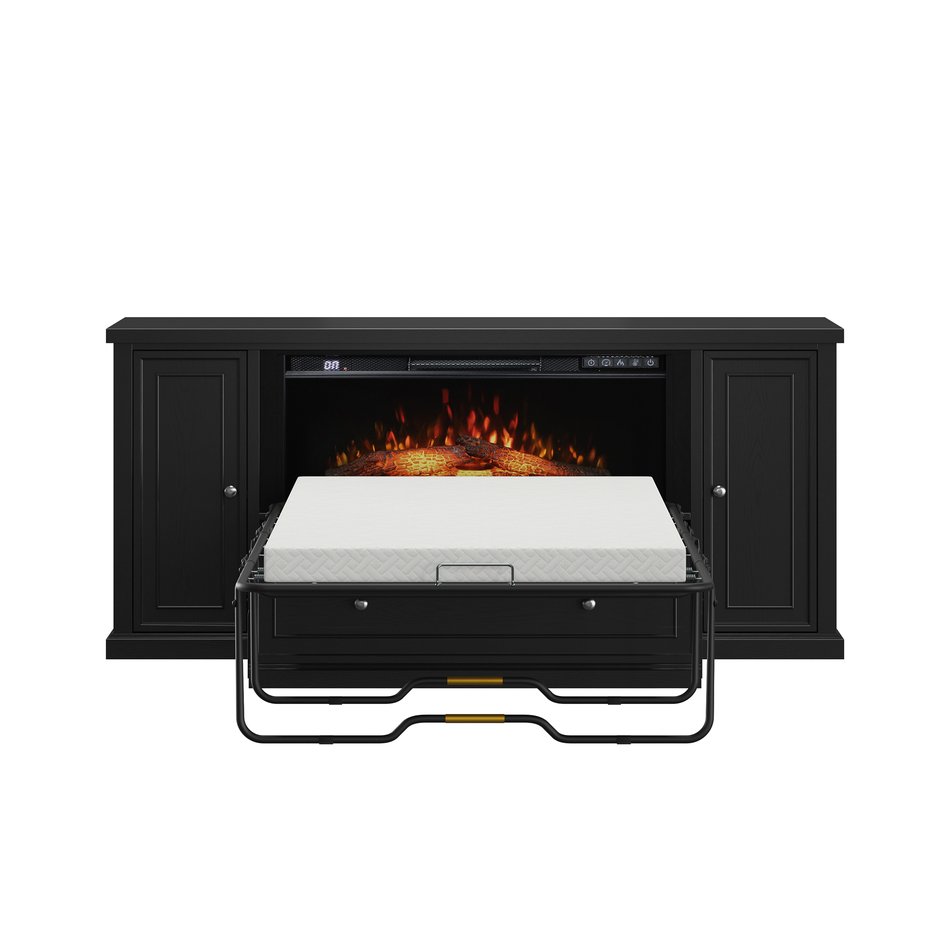 Soren Queen Fireplace Twin Sleeper