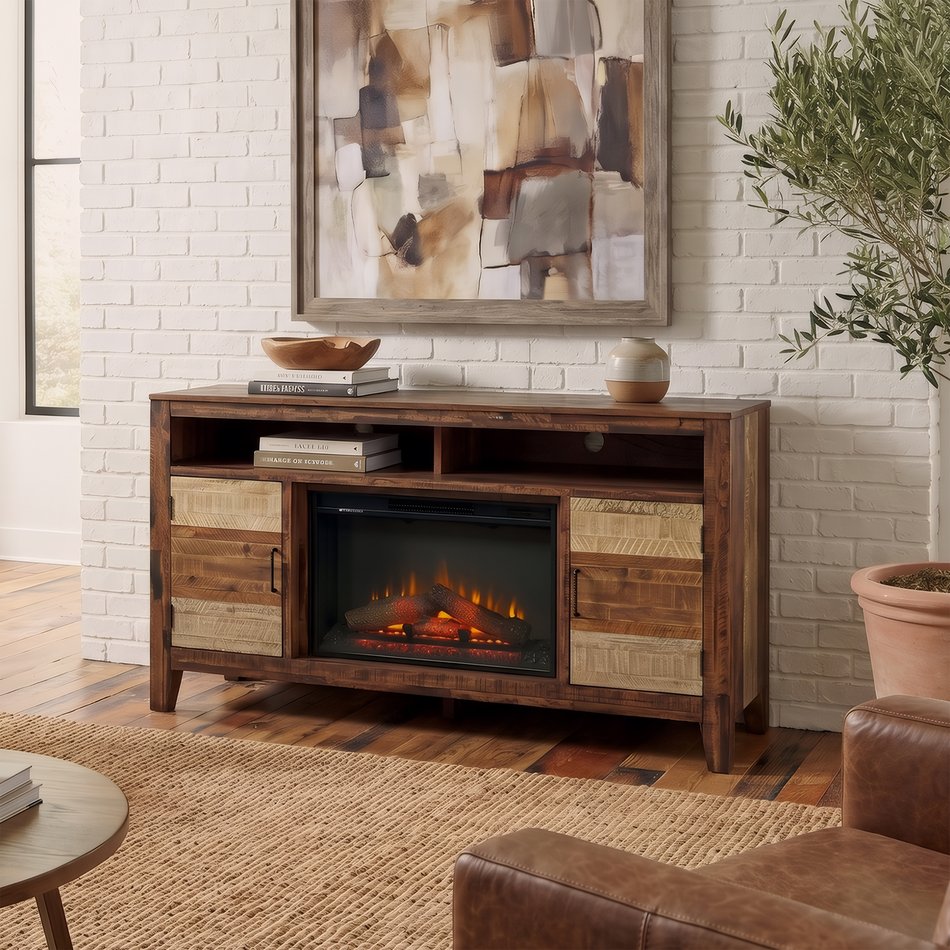 Painted Canyon Media Fireplace