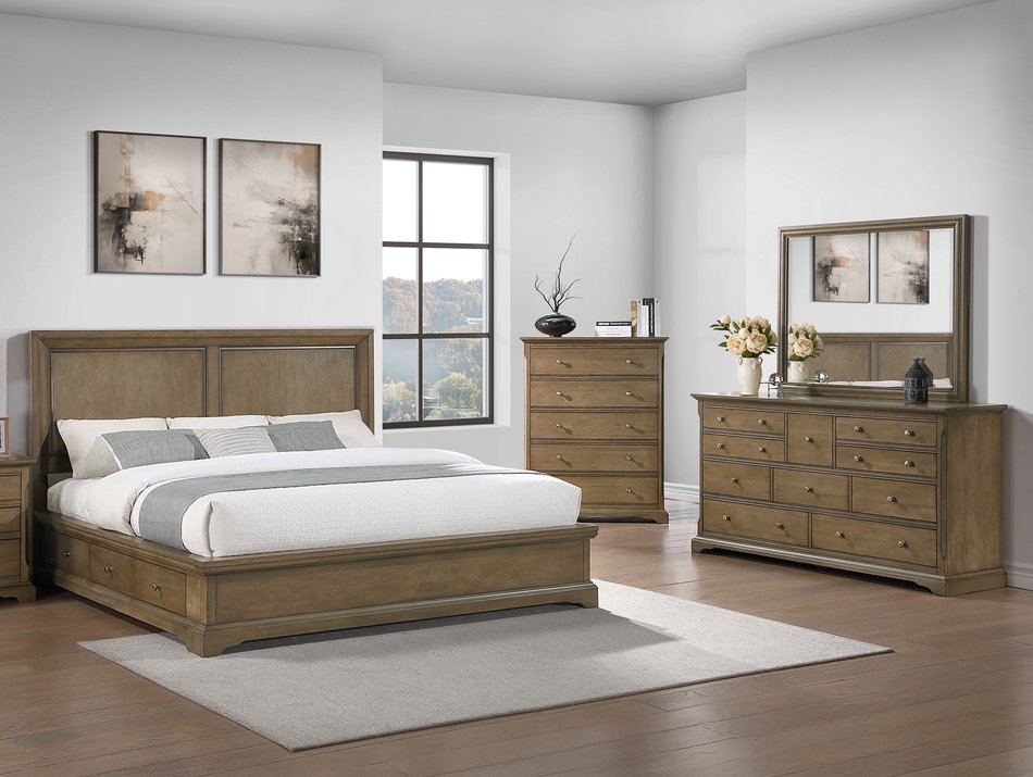 French Quarters 4 Piece King Storage Bedroom