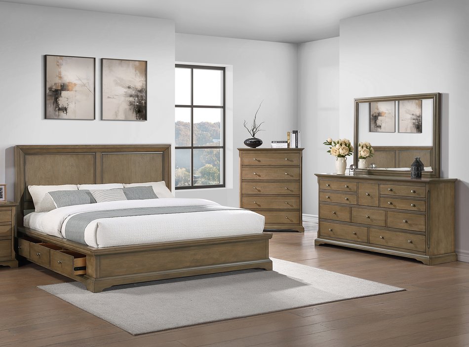 French Quarters 4 Piece King Storage Bedroom