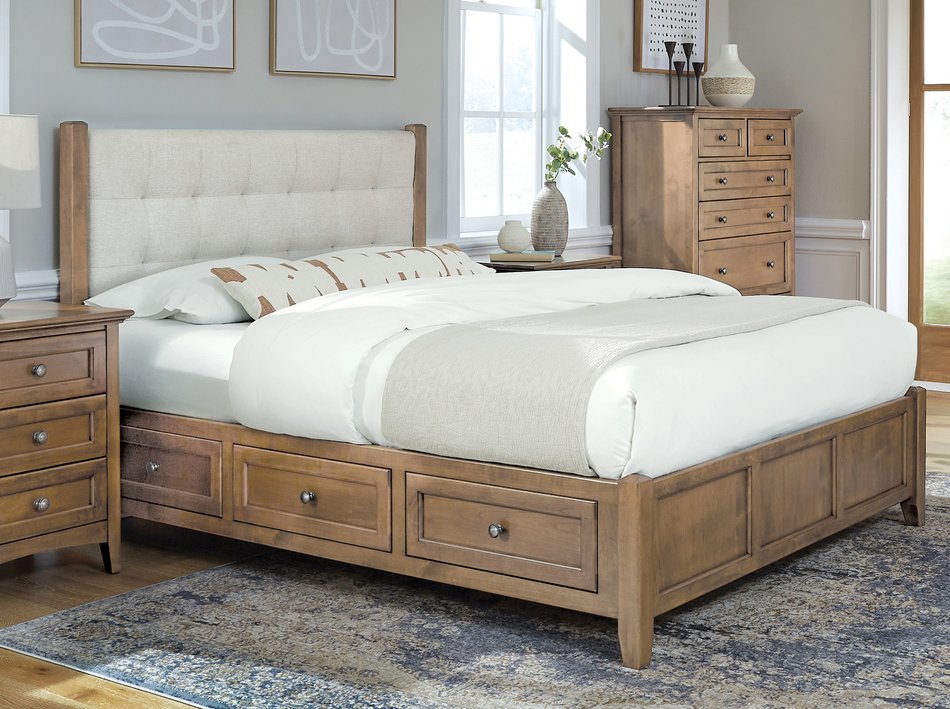 McKenzie King Upholstered Storage Bed