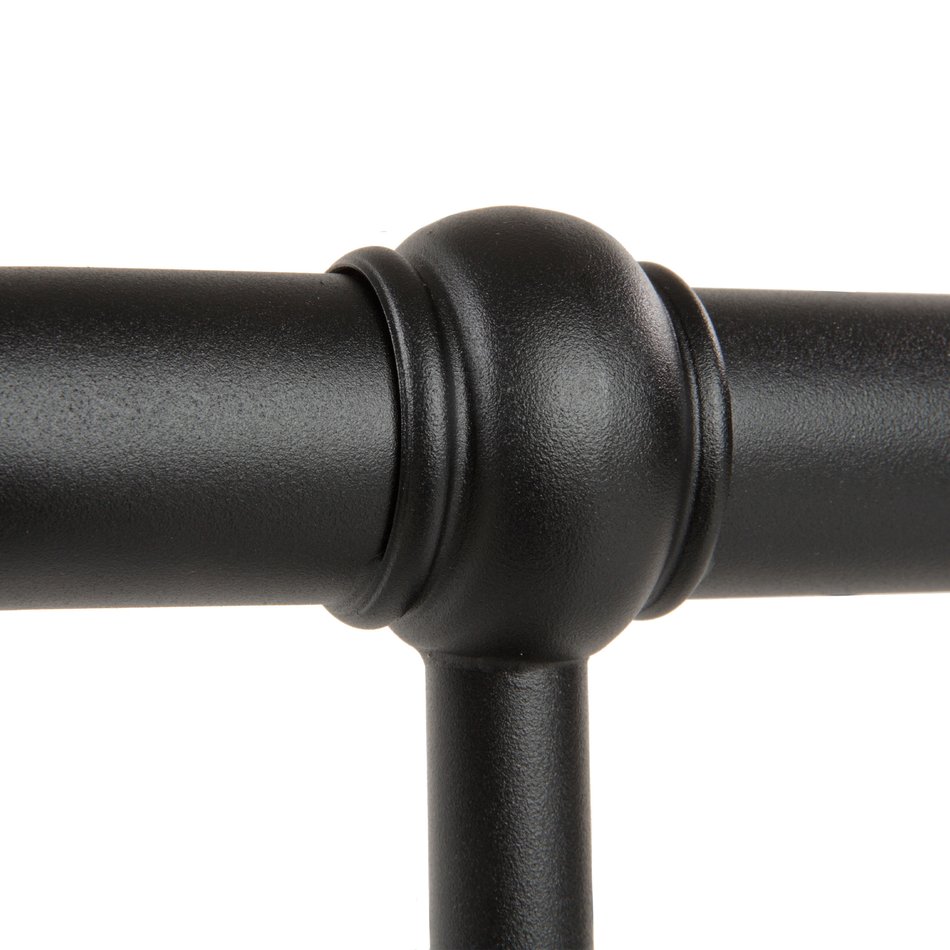 Textured Black Metal Accent Baldwin Twin Bed