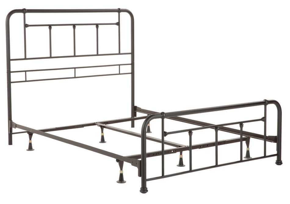 Textured Black Metal Accent Baldwin Full Bed