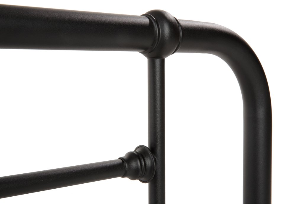 Textured Black Metal Accent Baldwin Full Bed