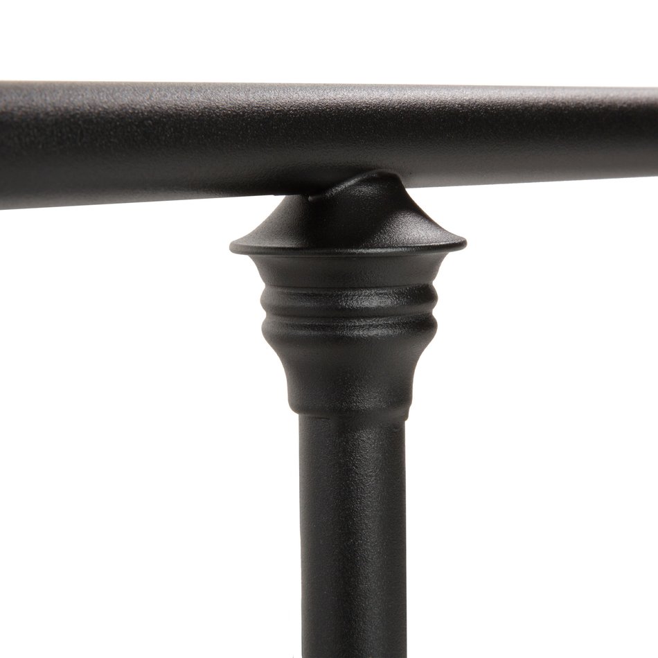Textured Black Metal Accent Baldwin Full Bed
