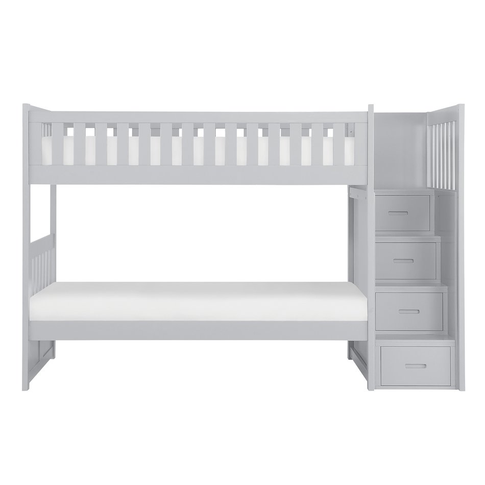 Colors Twin Over Twin Step Bunk Bed