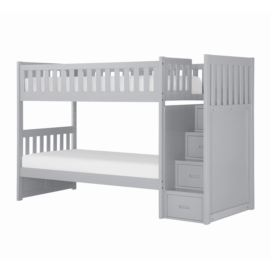 Colors Twin Over Twin Step Bunk Bed