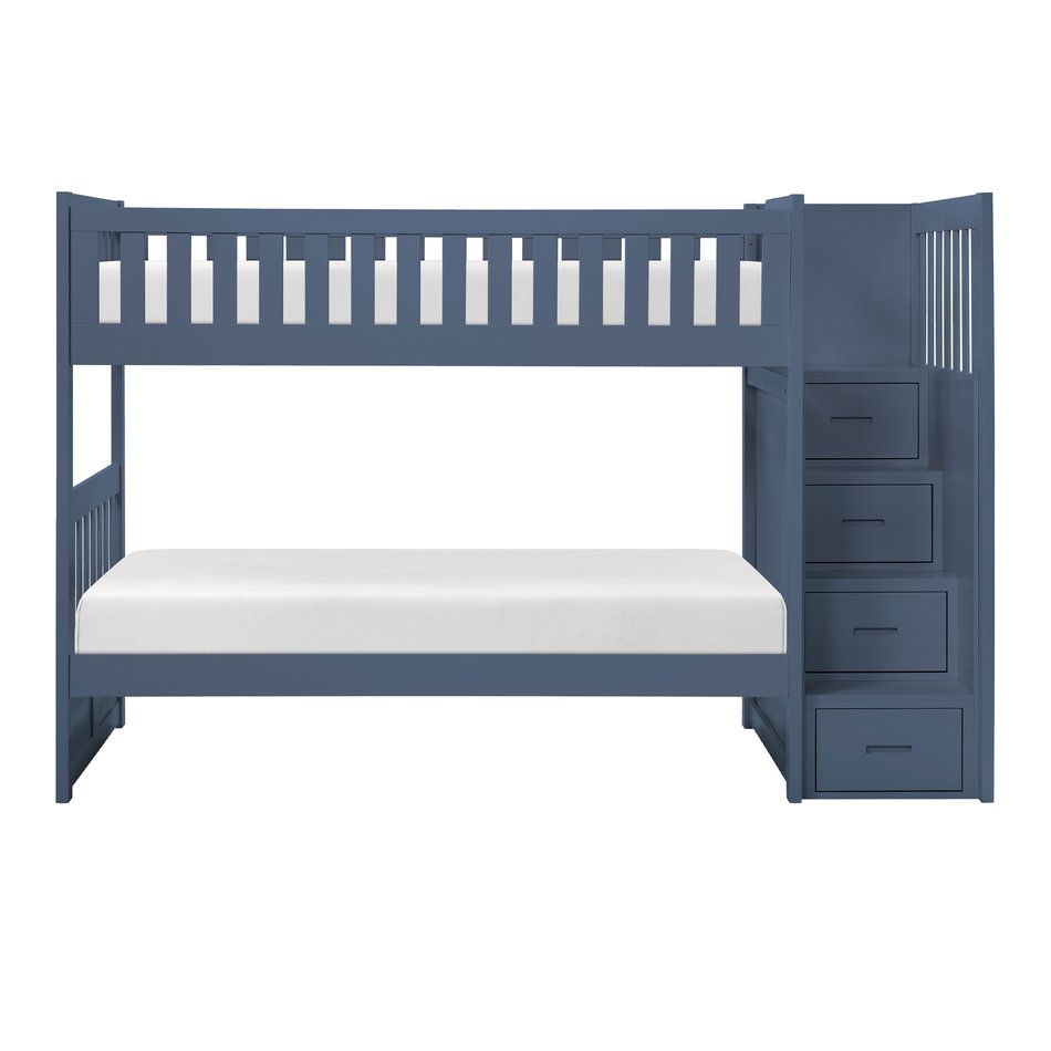 Colors Twin Over Twin Step Bunk Bed