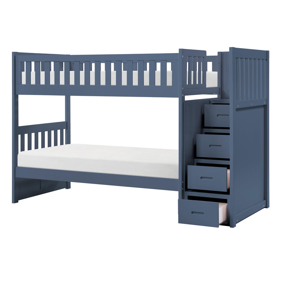 Colors Twin Over Twin Step Bunk Bed