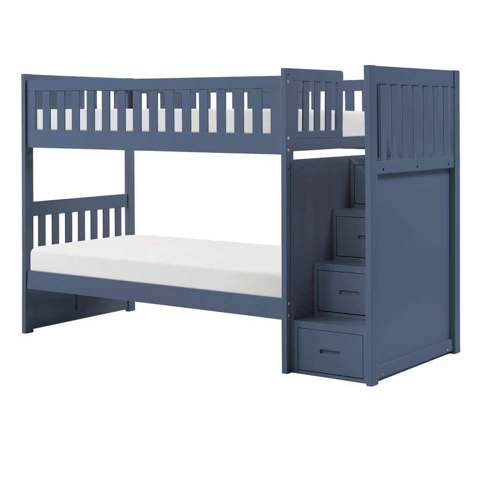 Colors Twin Over Twin Step Bunk Bed