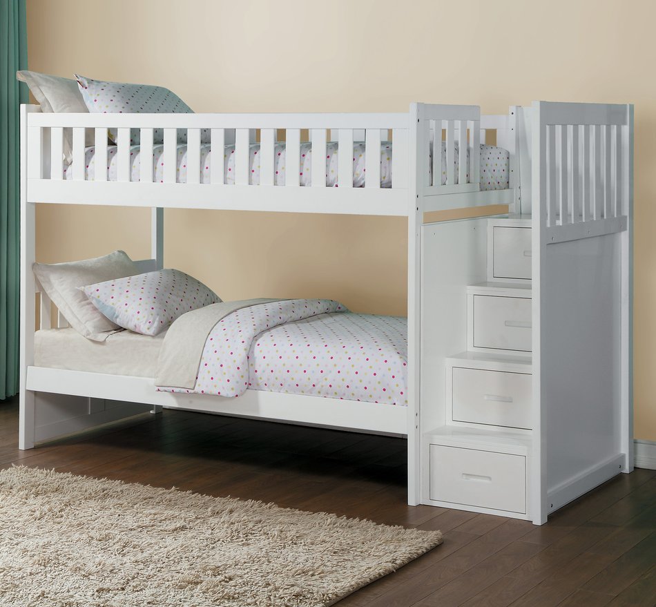 Colors Twin Over Twin Step Bunkbed Bunk