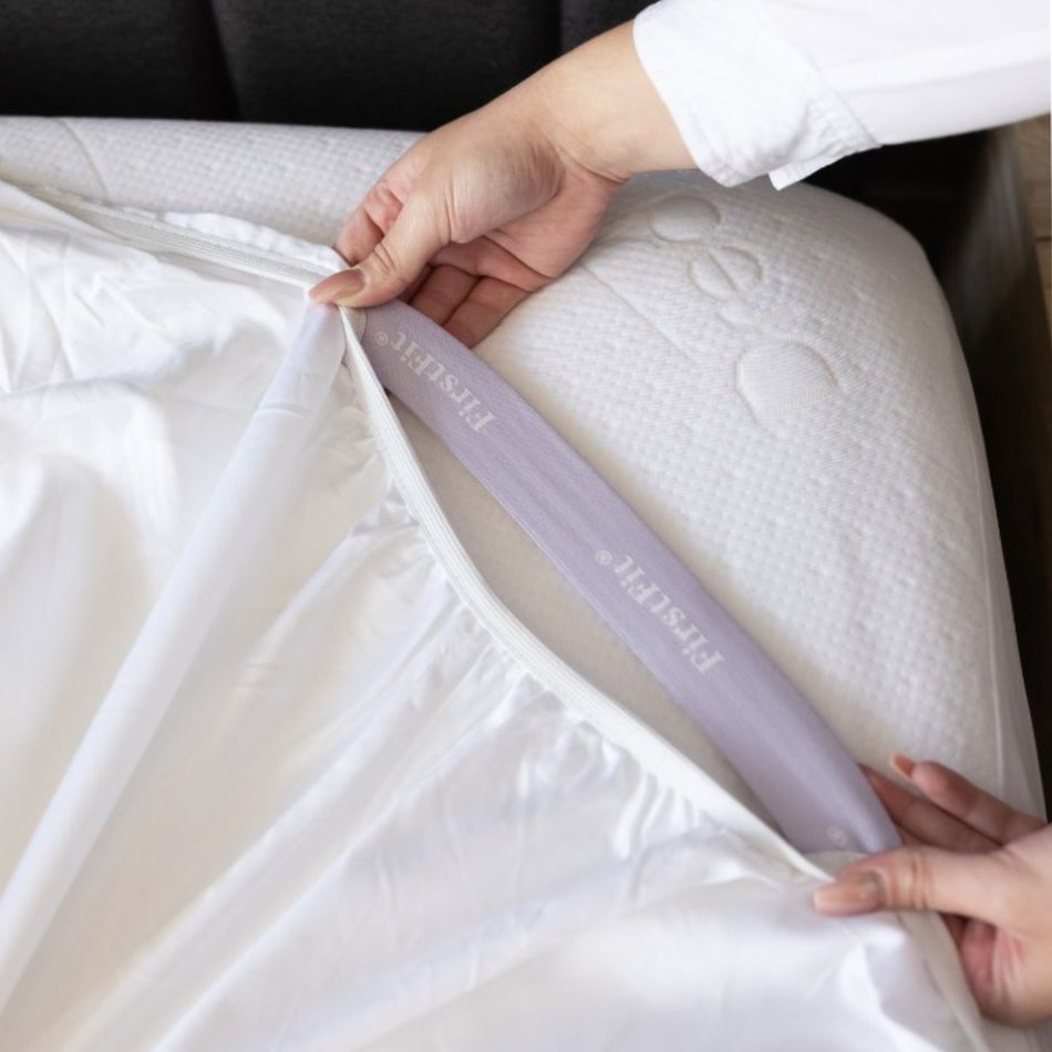 DreamFit Enhanced Bamboo King White Sheet Set