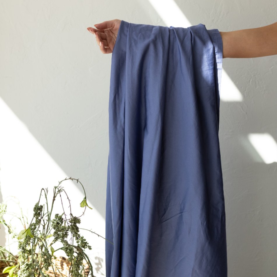 DreamFit 100% Pima Cotton Full Blue Sheet Set