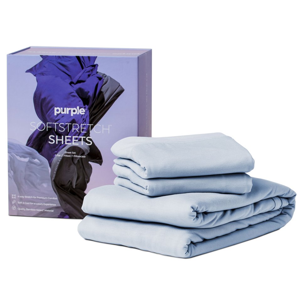 Purple SoftStretch Full Morning Mist Sheet Set