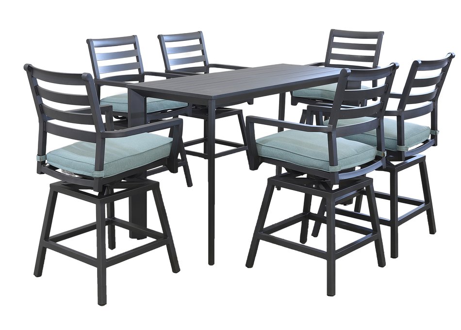 Hudson 7 Piece Outdoor Table &Stools